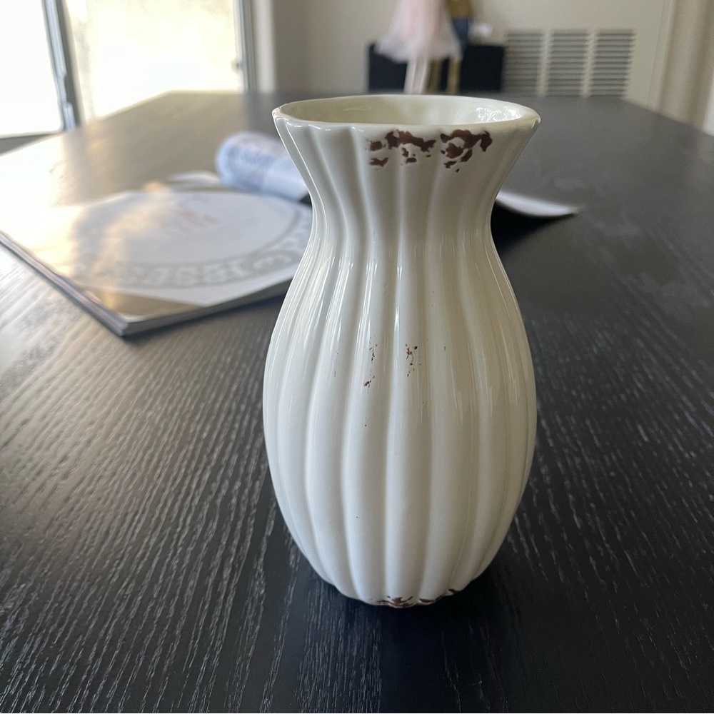 Magenta Irregular Ceramic Porcelain Decorative Vase 1 piece